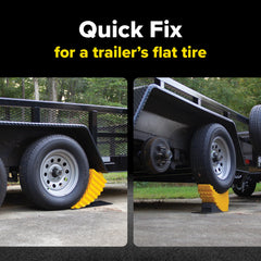 Camco Curved Trailer-Aid rubber base pad enhances traction.