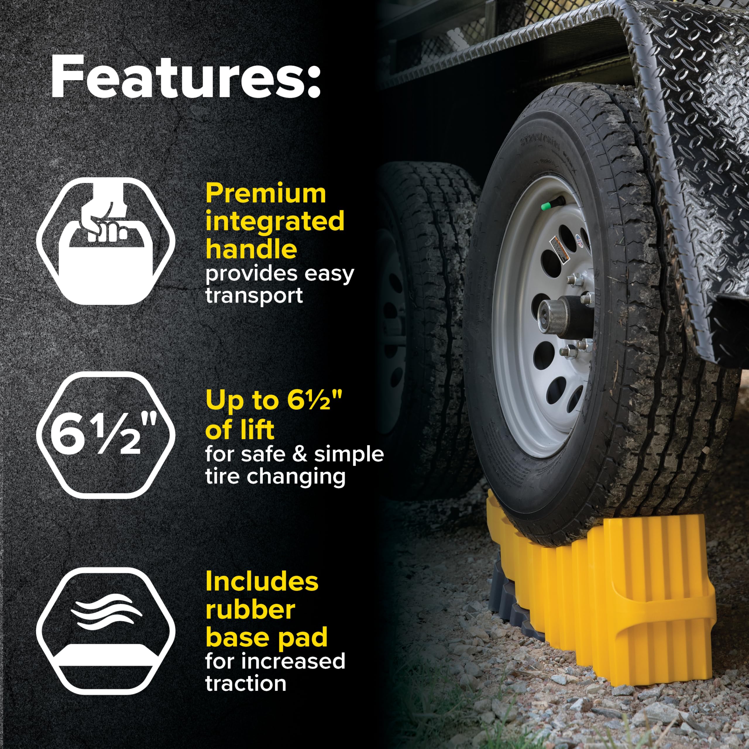 Camco Curved Trailer-Aid packaging includes all components.