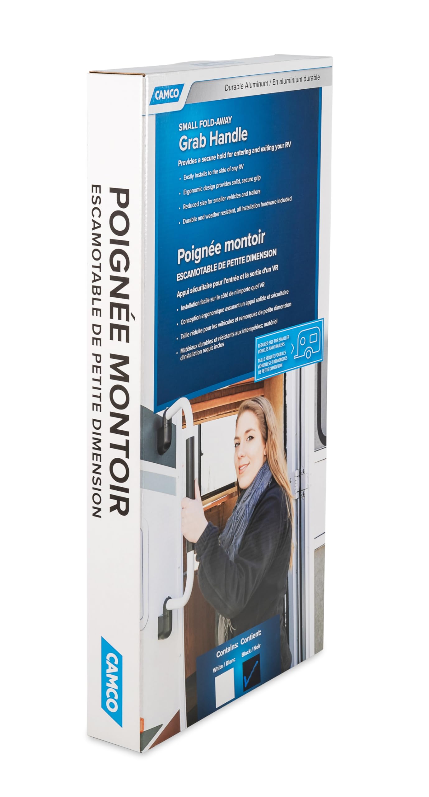Camco durable aluminum build resists outdoor elements.