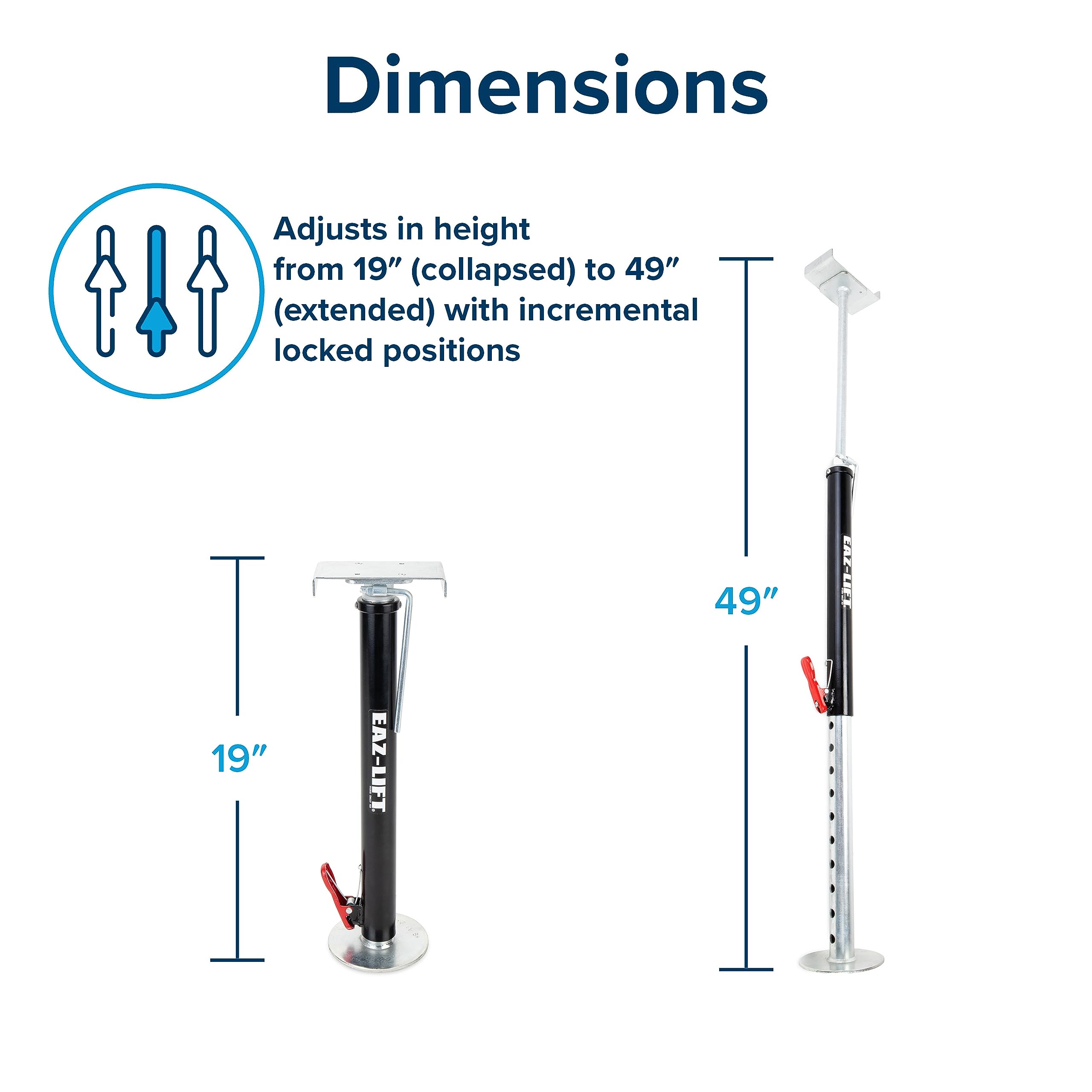Camco Eaz-Lift two-pack provides reliable stabilization for RVs.