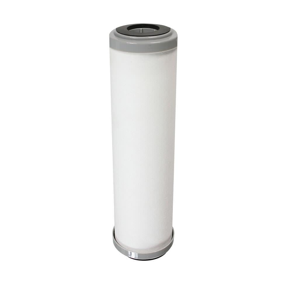 Camco Evo Premium filter cartridge close-up highlighting 5-micron filtration