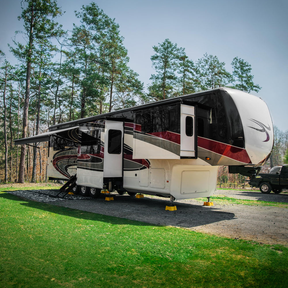 Camco FasTen 2-pack ready for leveling and camping setups.