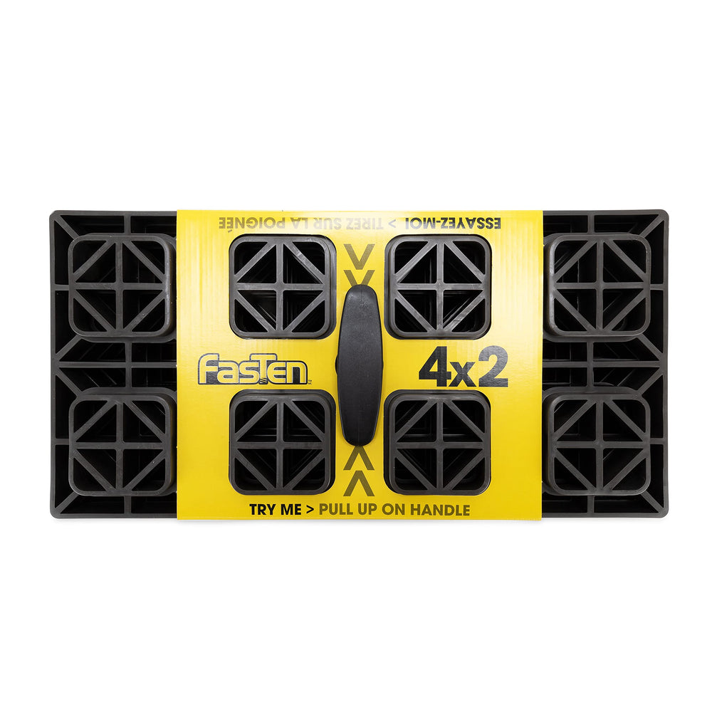 Camco FasTen 10-pack provides ready-to-use leveling blocks for travel.