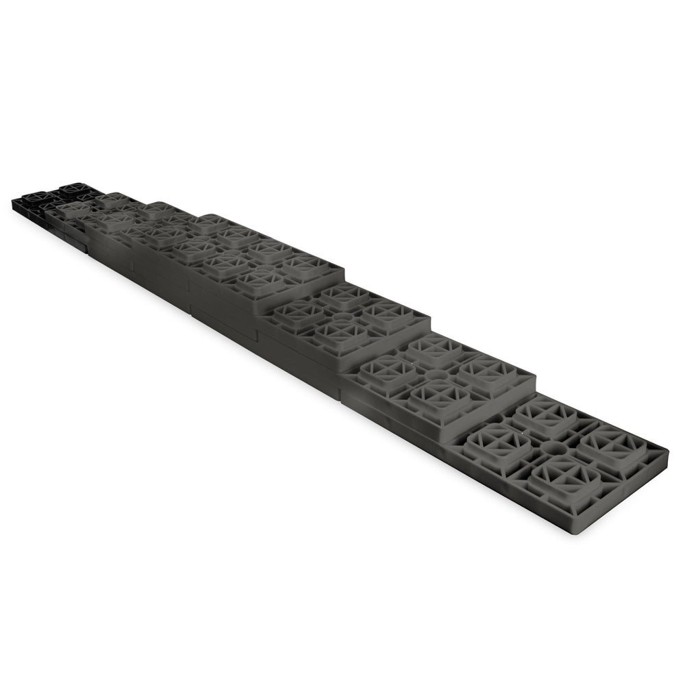 Camco FasTen durable polymer blocks resist wear through repeated RV use.