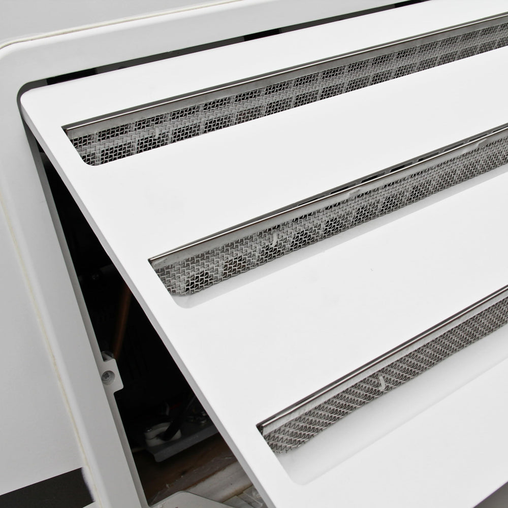 Camco stainless steel mesh close-up shows durable rust resistance.