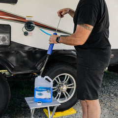 Camco one-step solution needs no measuring, simplify RV maintenance.