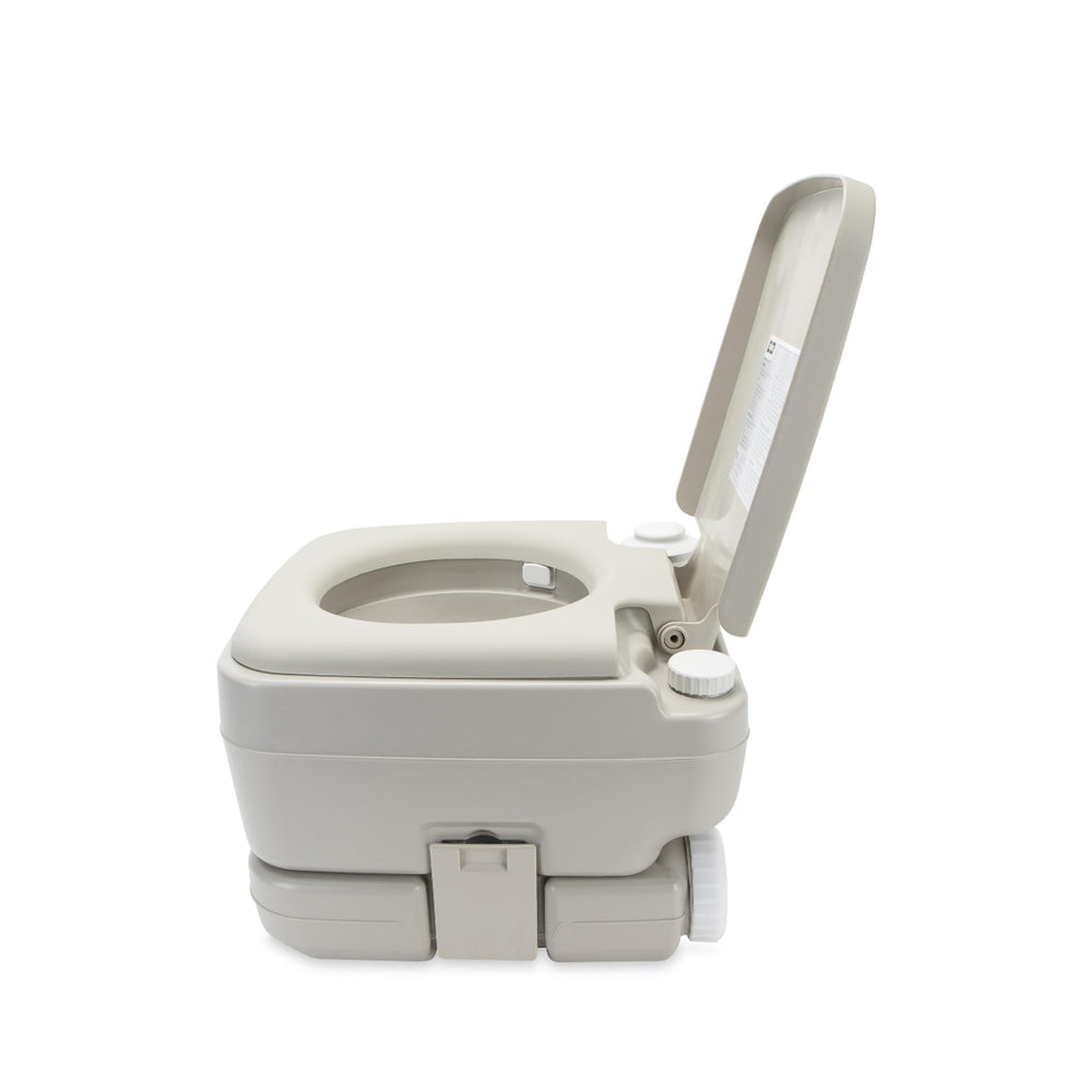 Camco portable toilet kit supports versatile outdoor use on RVs, boats, and camps.