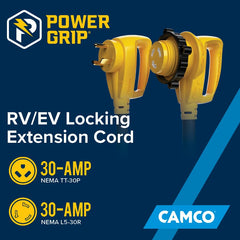 Camco Power Grip L5-30R female locking connector for EV charging