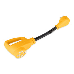 Camco PowerGrip handle enables easy plug and unplug of the adapter.