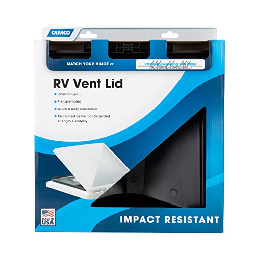Camco replacement vent lid with rust-resistant mounting hardware.