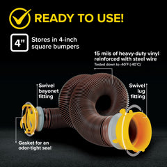 Camco Revolution compresses to 2 ft for compact storage.
