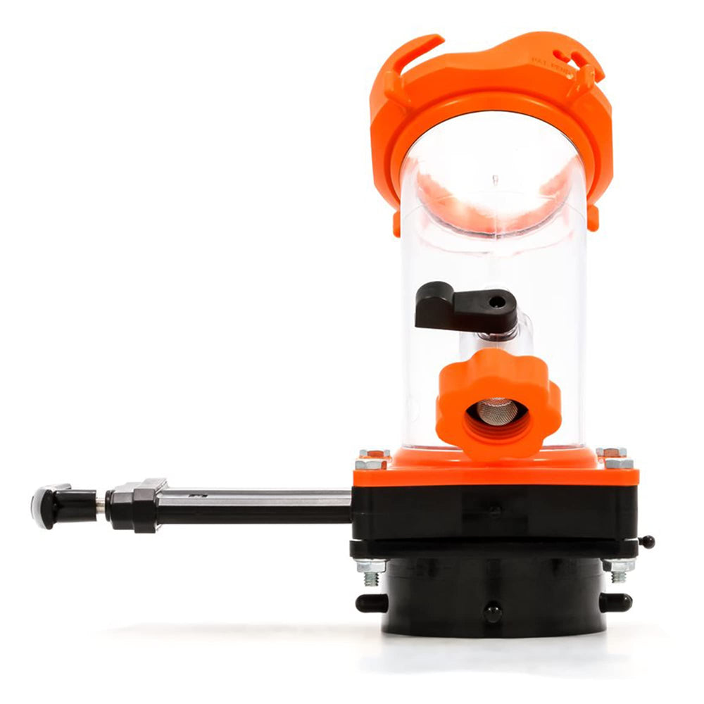 Camco Rhino Blaster Pro clear elbow lets you monitor the rinse progress.