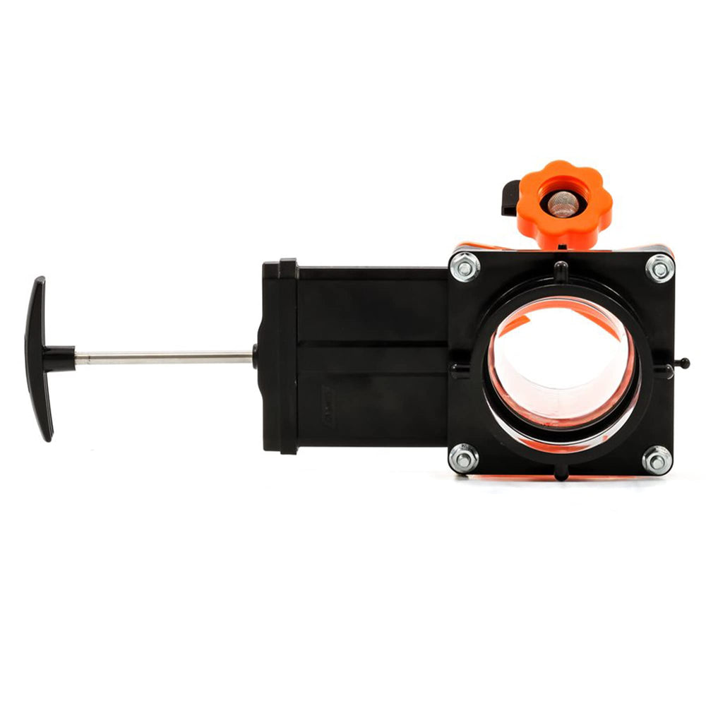 Camco Rhino Blaster Pro vacuum breaker protects the water hose.