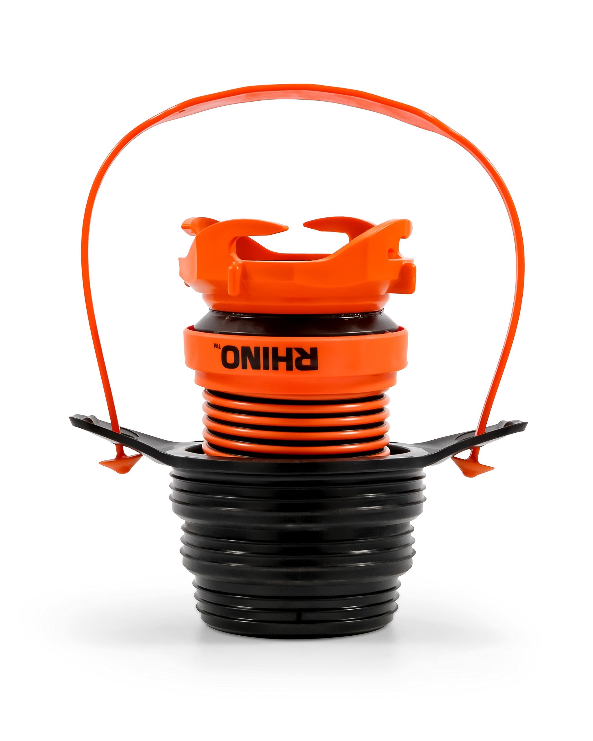 Camco Rhino quick-disconnect helps keep hands clean after draining.