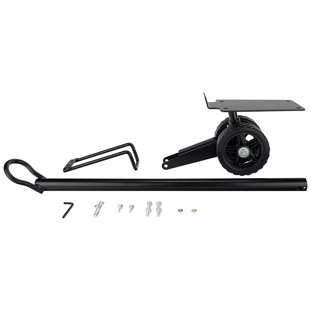 Camco Rhino tote tank steerable wheels for easy maneuvering and weight distribution