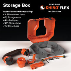Camco Rhino Tote Tank Tough-Pack mounted on tote tank demonstrates versatile setup