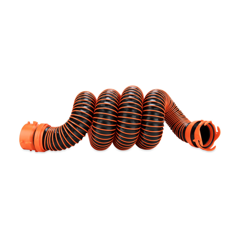 Camco RhinoEXTREME 10-foot extension hose ready for simple waste disposal on the road.