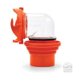 Camco RhinoFlex 360-degree swivel keeps hookups simple and secure during setup.