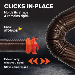 4-in-1 adapter from Camco RhinoFLEX fits multiple dump station connections.