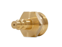 Camco RV blowout plug with brass quick-connect enabling quick air attachment to flush lines