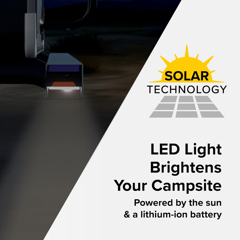 Camco solar light activates on motion for hands-free nighttime entry