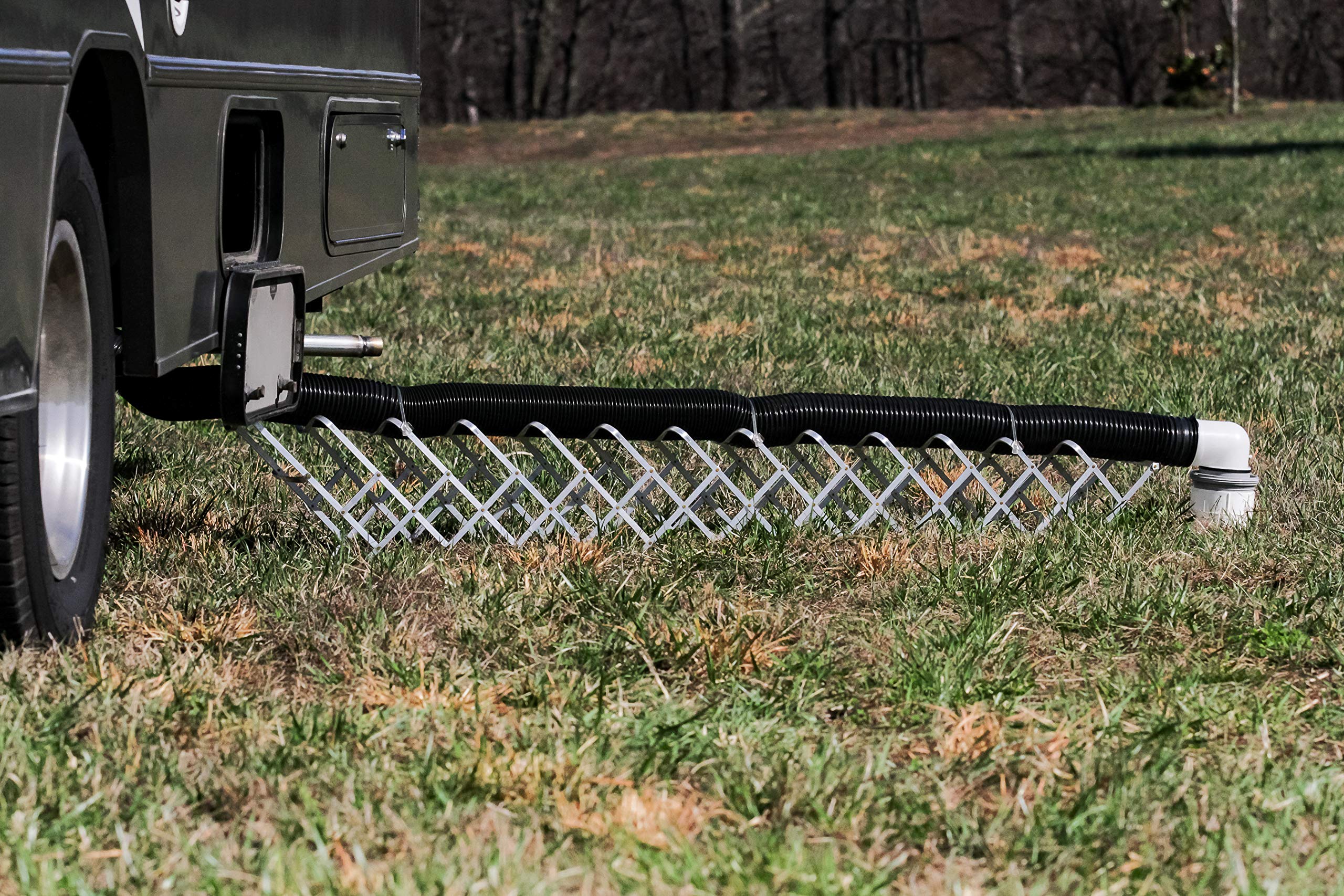 Camco bayonet straight hose adapter shown for fast, secure connections.