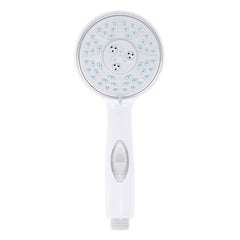 Camco RV shower head rain low pattern for gentle rinse.