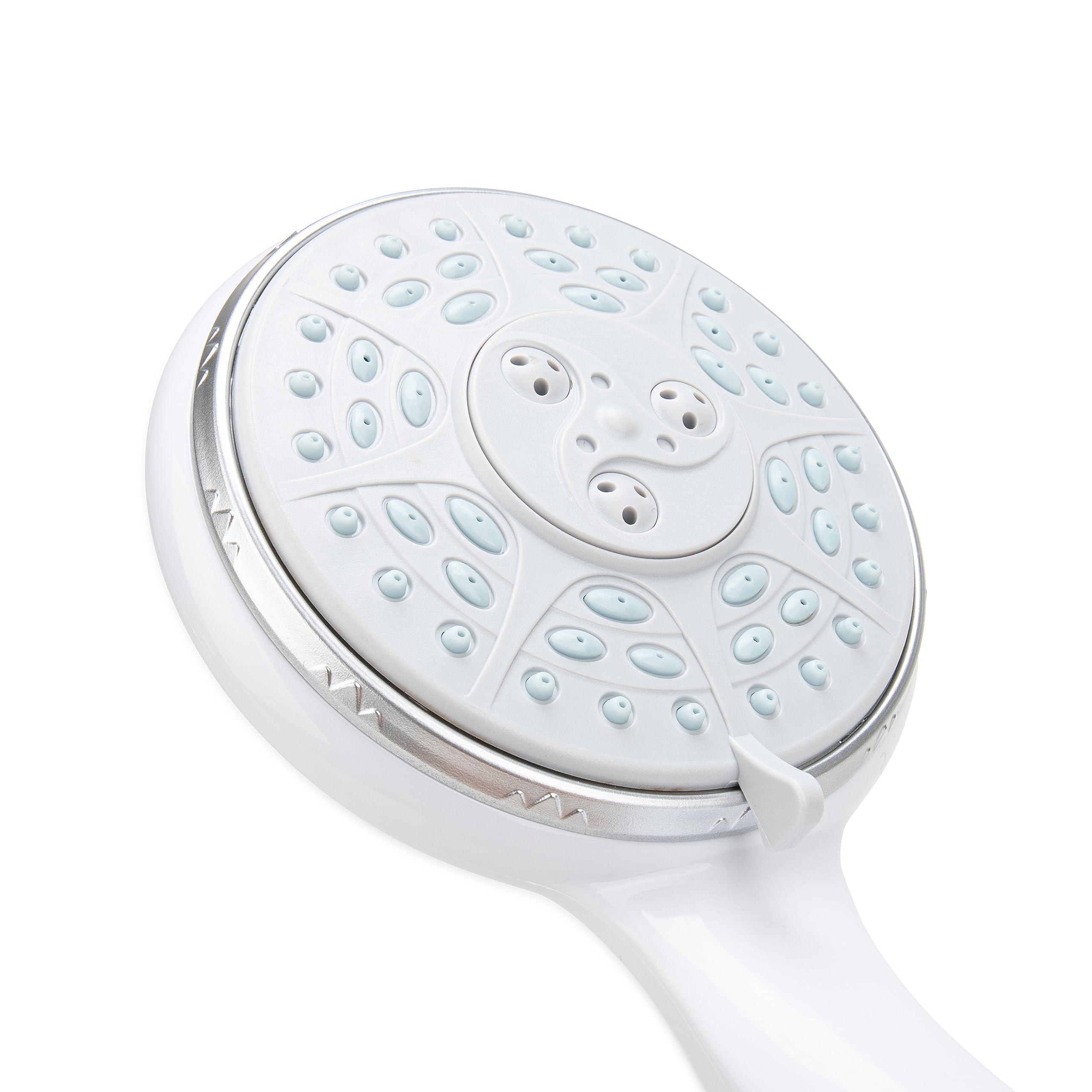 Camco RV shower head rubber tips simplify cleaning and maintenance.