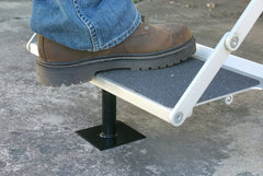 Camco RV Step Brace adjustable height from 4 5/8 to 8 inches.