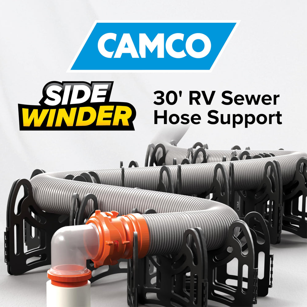 Camco Sidewinder demonstrates gravity-flow drainage around obstacles for efficient tank emptying.