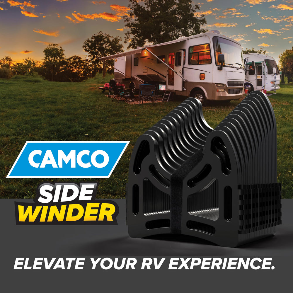Camco Sidewinder in use at a campsite for hassle-free dumping.