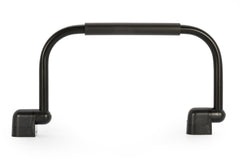 Camco small fold-away grab handle in use on a compact RV.