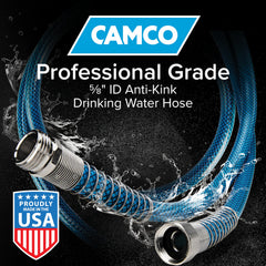 Camco TastePURE kink-resistant design delivers steady water flow