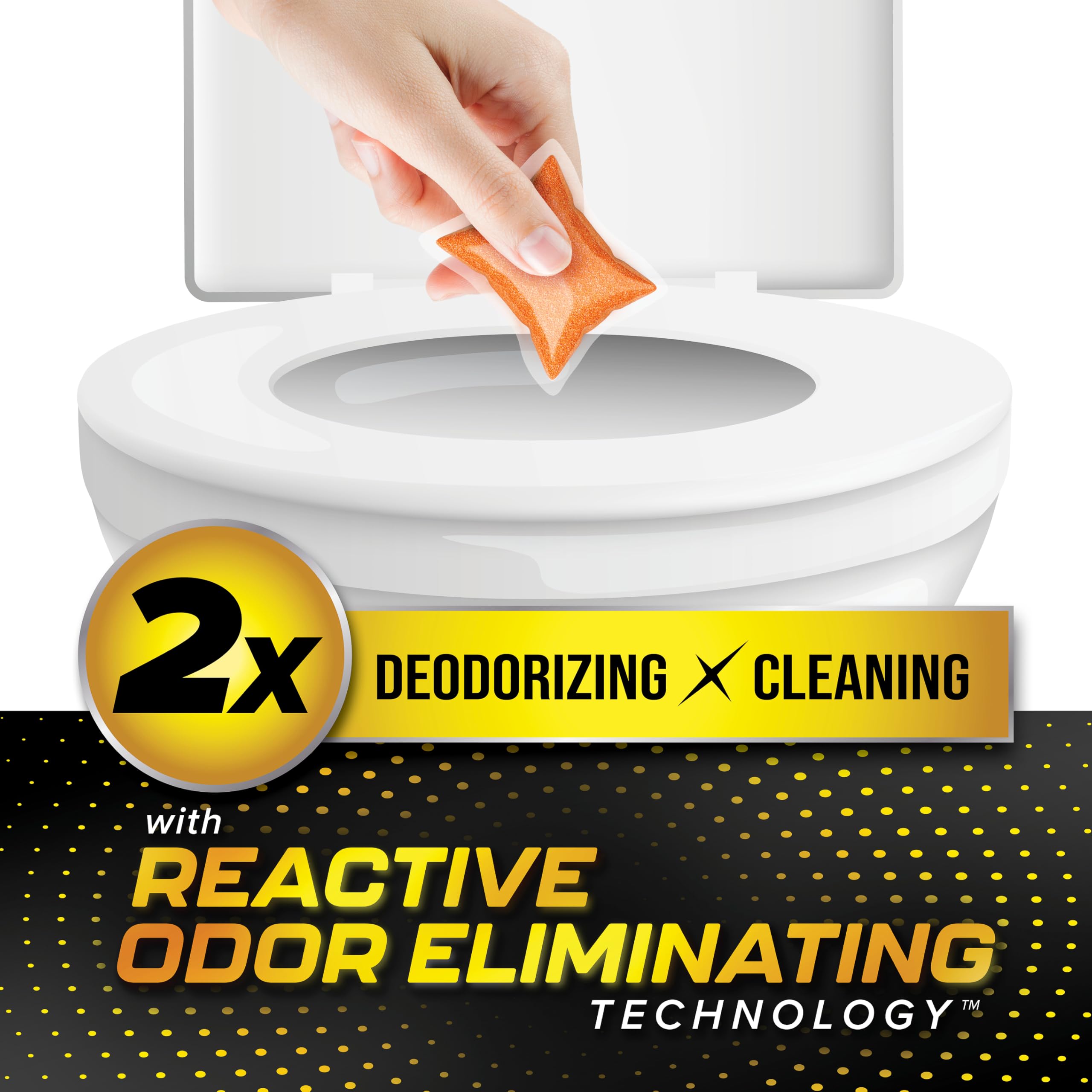 Camco TST MAX citrus scent drop-in pod inside a tank in-use