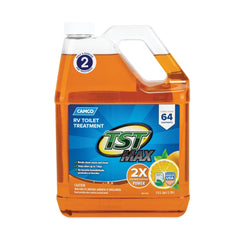 Camco TST MAX orange-scent bottle deodorizes RV tanks for seven days
