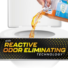 Camco TST MAX tank-treatment action demonstrates waste breakdown and odor reduction