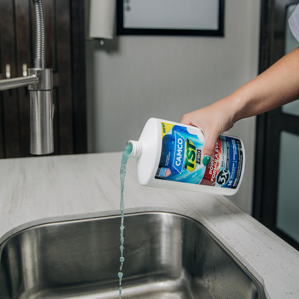Two benefits in one dose, Camco TST PRO wastewater breakdown