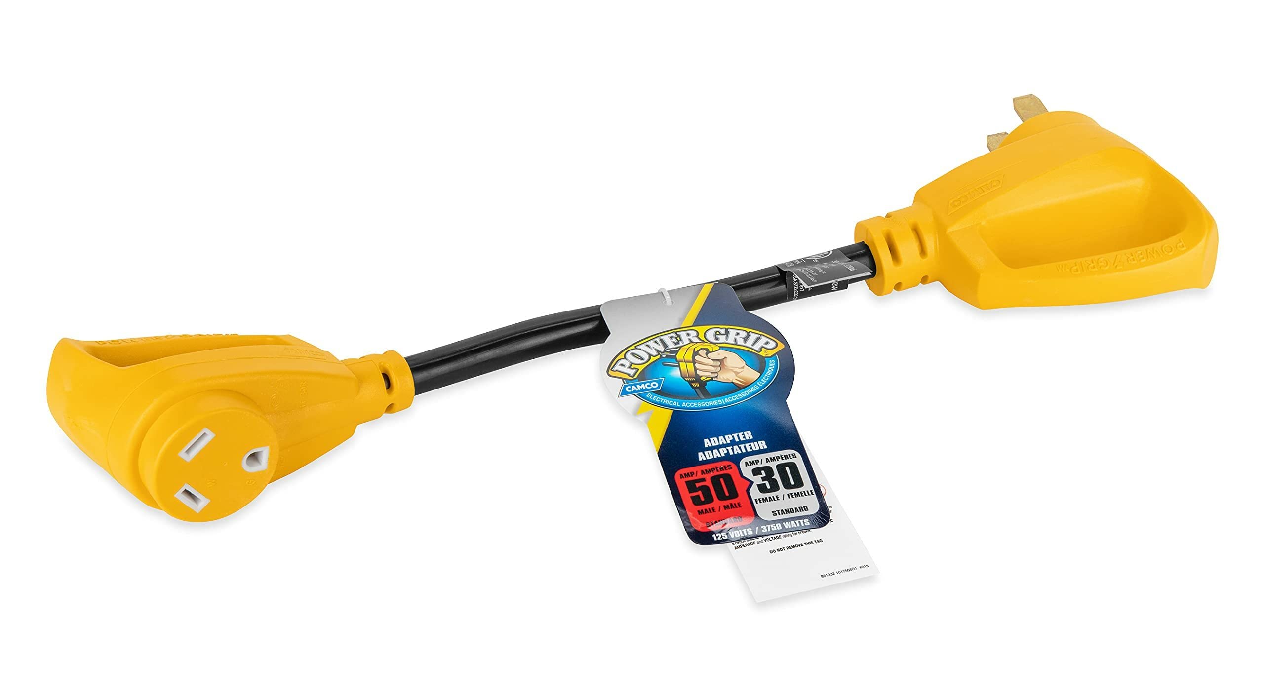 Weather-resistant PVC jacket protects the adapter from the elements