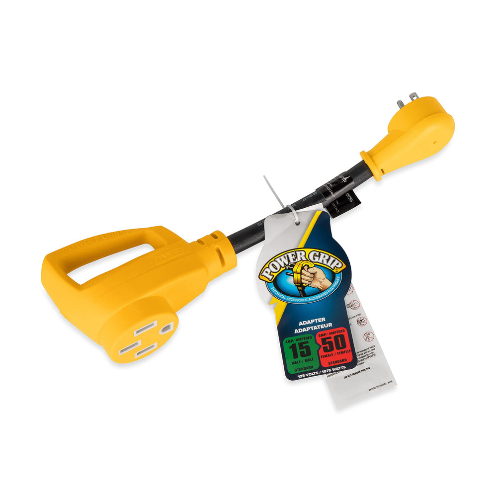 Camco weatherproof 10/3-gauge cord protects outdoor connections.