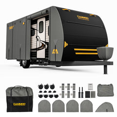 CAMMOO RV cover for 30-33ft trailer with 9-layer fabric for durable protection