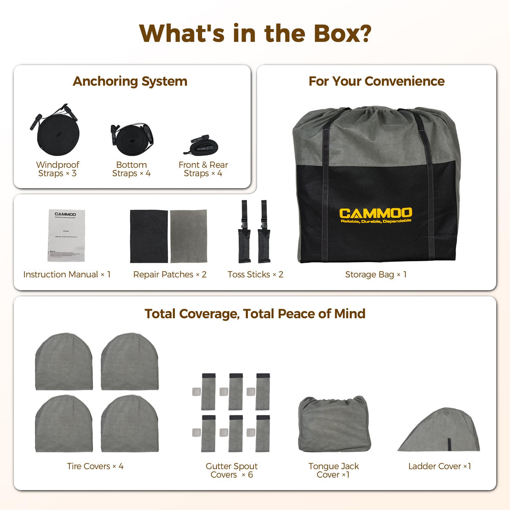 CAMMOO RV Cover large rear loading panel for motorcycles or gear.