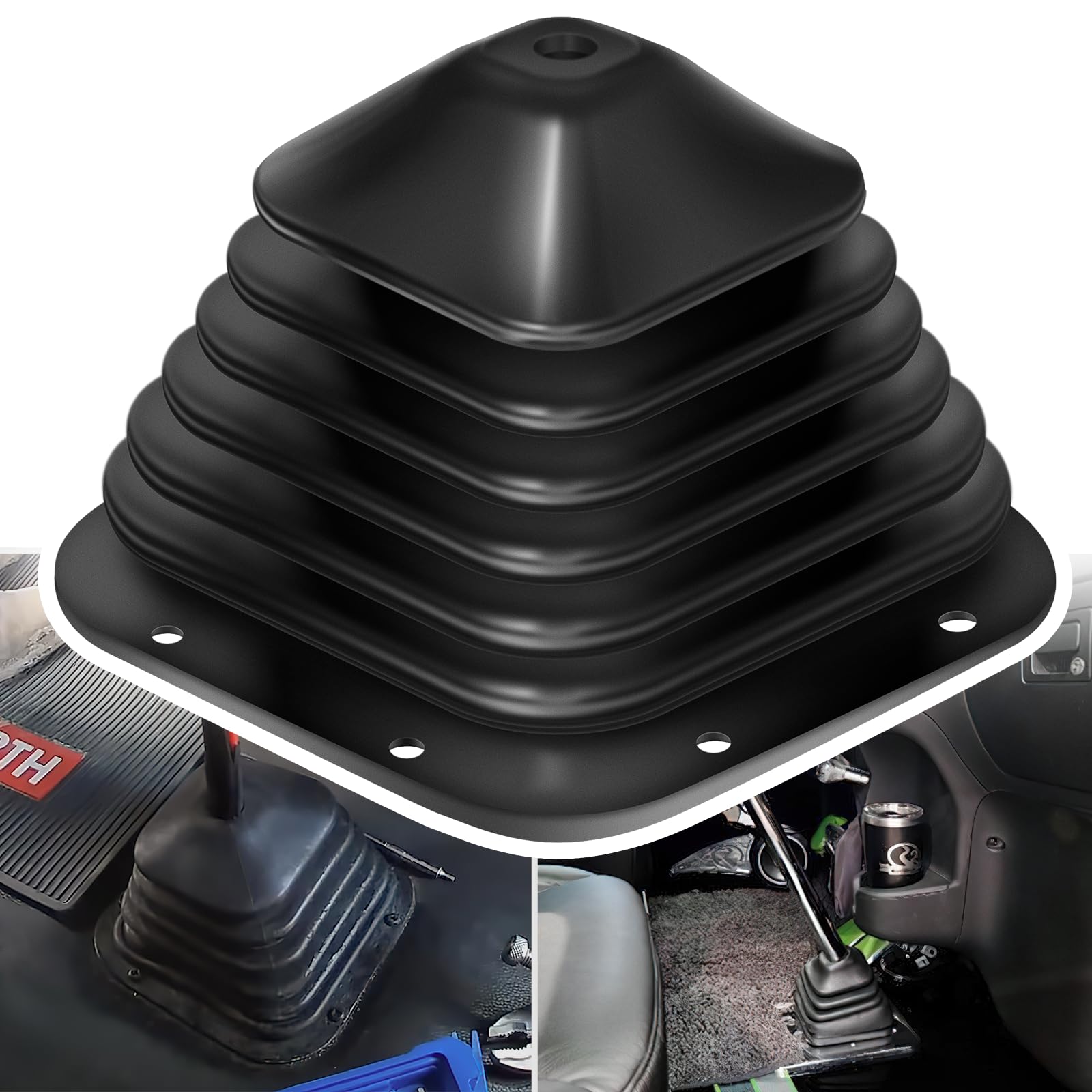 Camoo 924-5405 shift boot installed on Kenworth W900 for a precise fit.