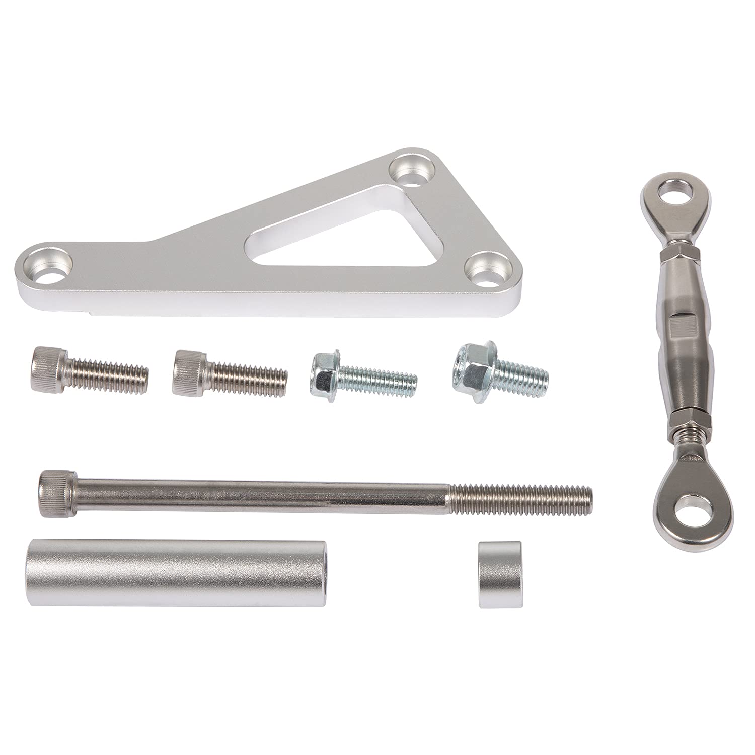 Camoo satin-finish bracket adds durable, stylish detail to the engine bay.