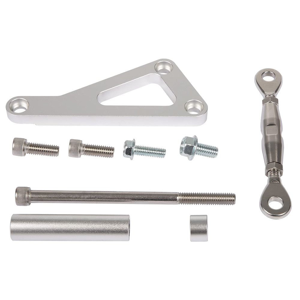 Camoo satin-finish bracket adds durable, stylish detail to the engine bay.