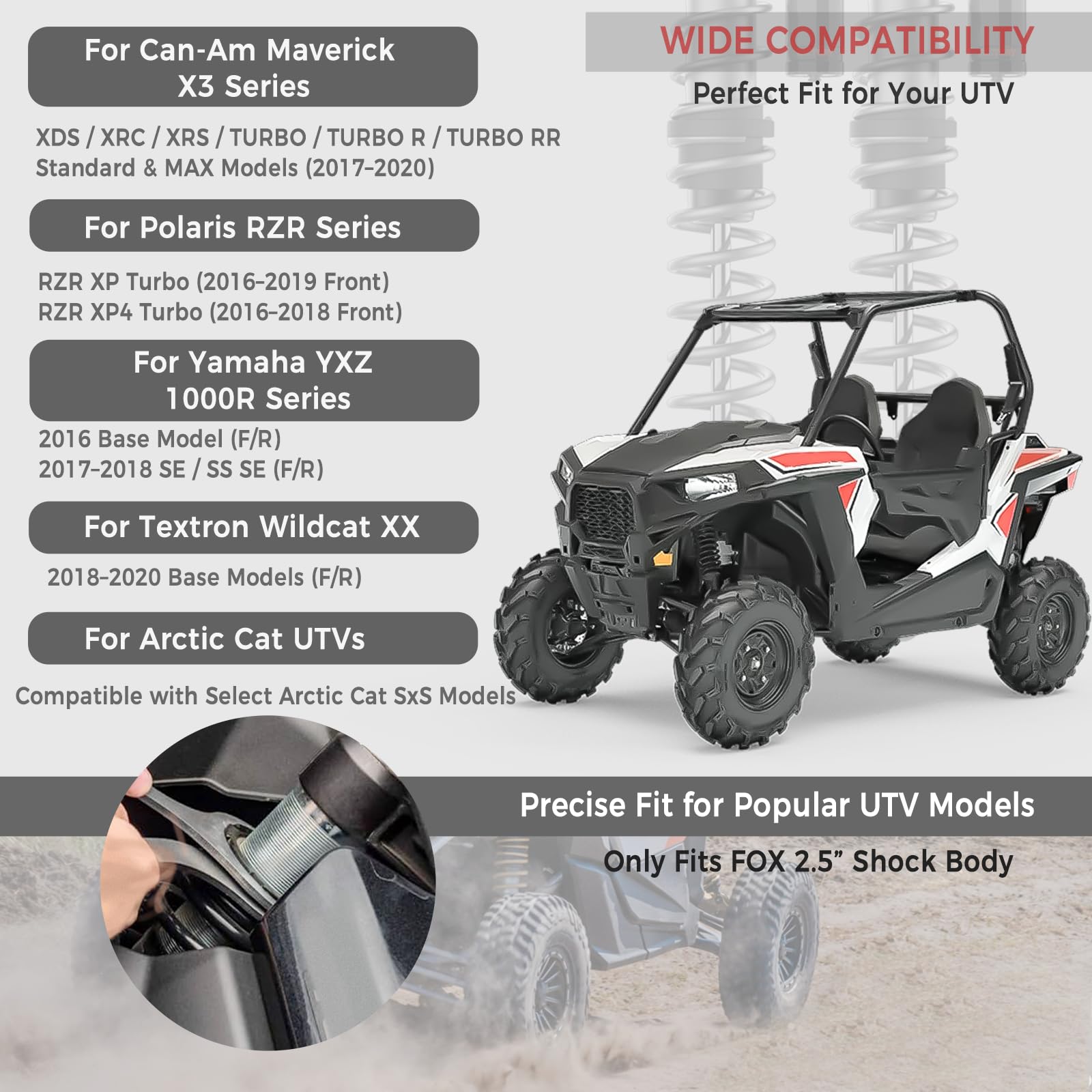 Camoo Can-Am Maverick-X3 compatible wrench aids suspension tuning.
