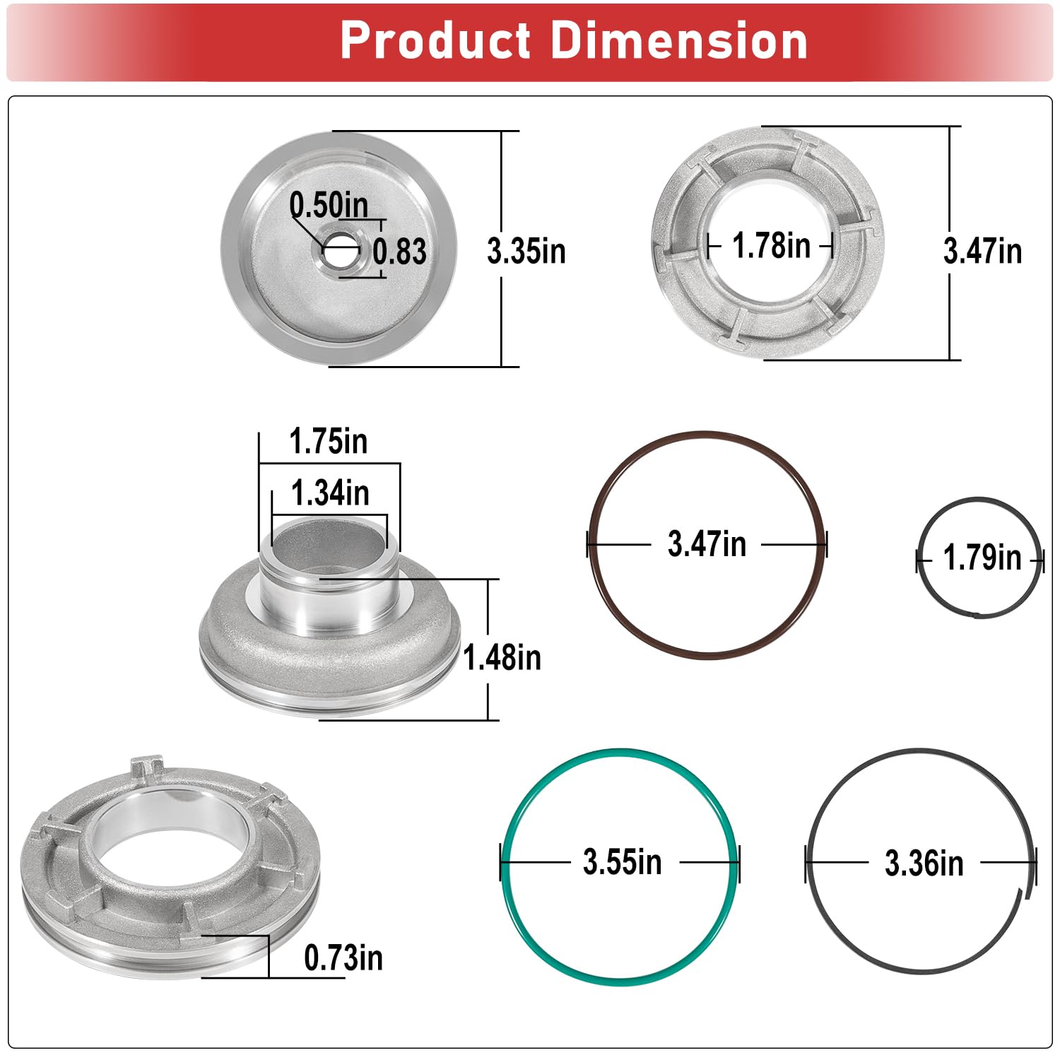 Camoo Corvette servo cover inner red emphasizes high-performance control.