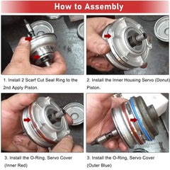 Camoo Corvette servo piston kit teflon seal ring inner for reliable sealing.