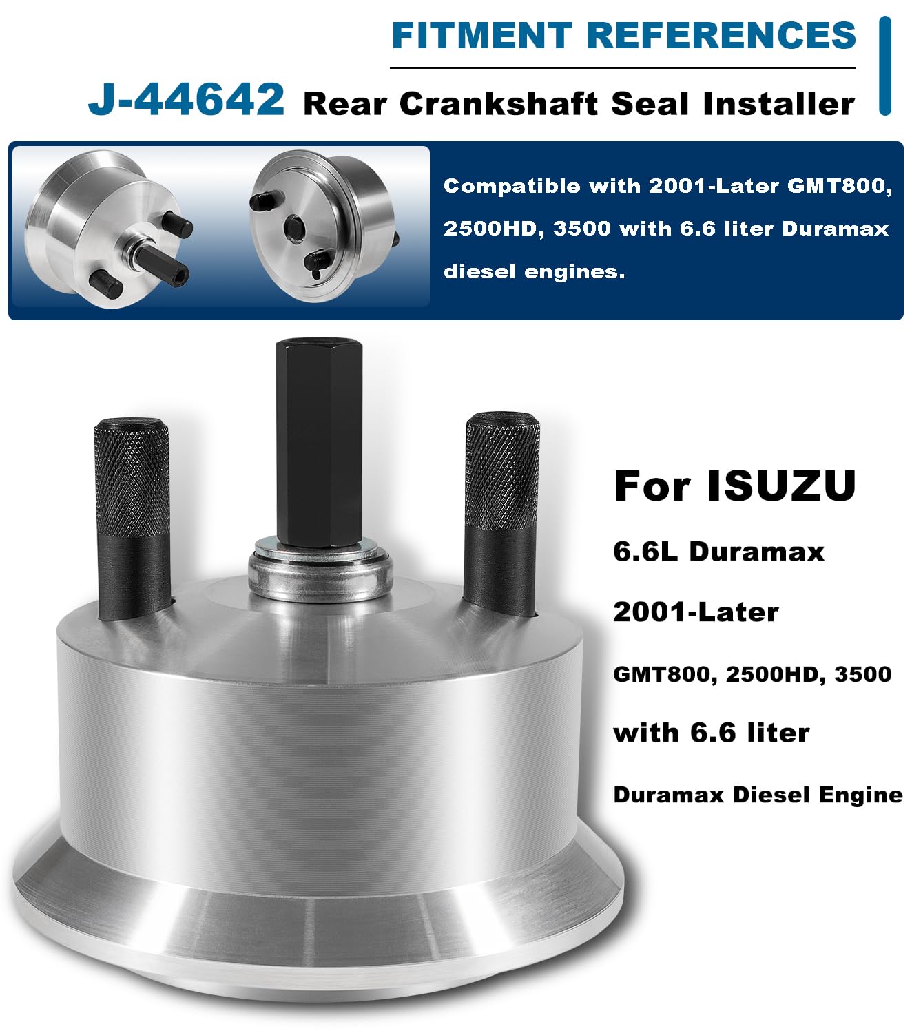 Camoo Duramax 6.6L seal installation tool guides correct depth.