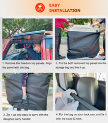Interior pockets inside Camoo bag securely holding each panel