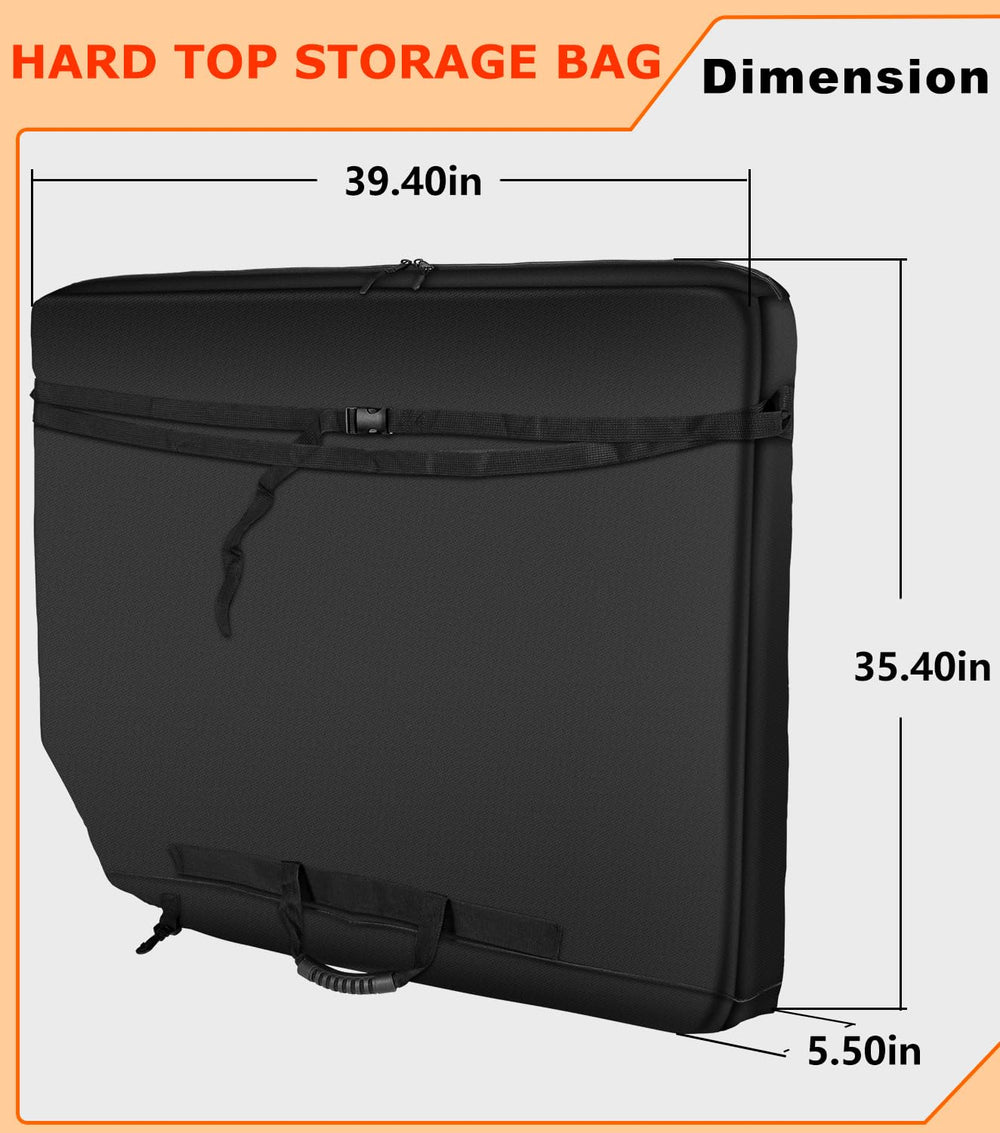 Outside carry handle in use on Camoo storage bag for easy removal